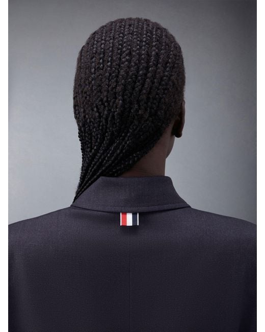 Thom Browne Blue Layered Poplin-Panel Dress