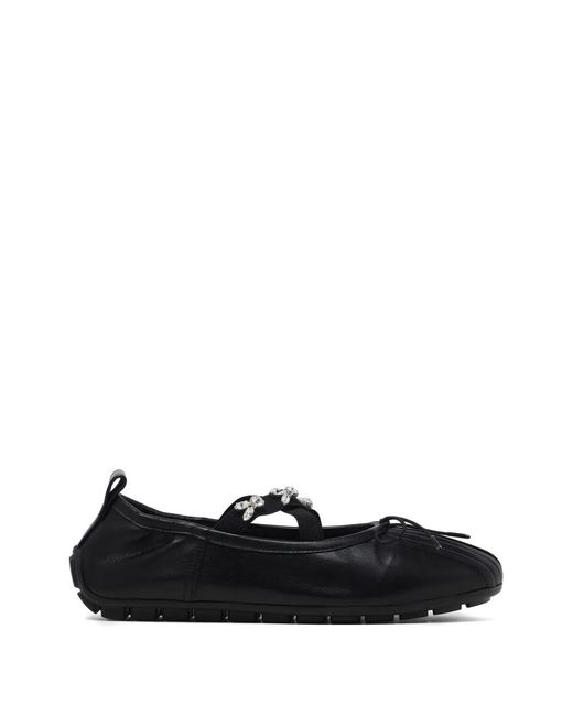 Simone Rocha Black Embellished Ballet Flats
