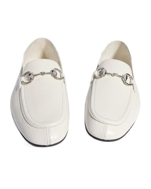 Gucci White Jordaan Soft Loafer