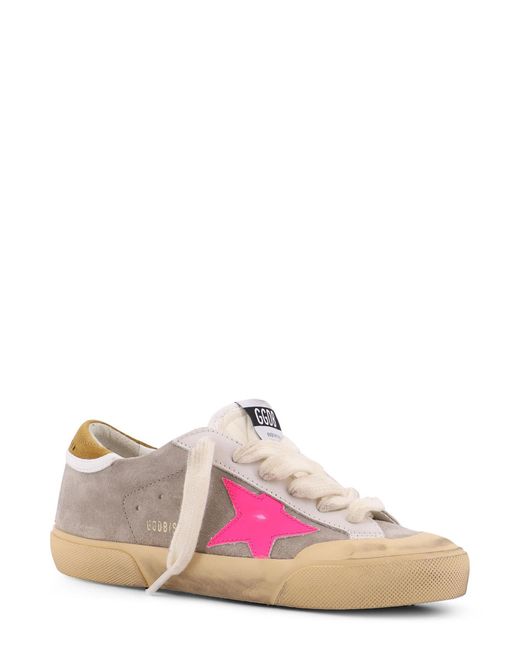 Golden Goose Deluxe Brand Pink Super-Star Lace-Up Sneakers