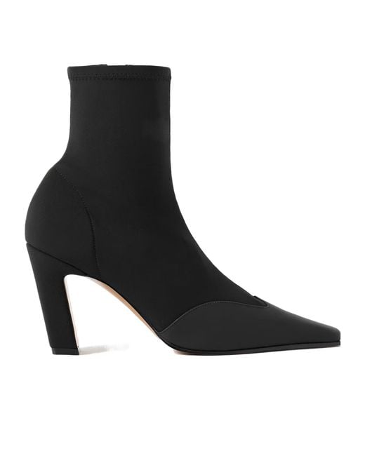 Khaite Black 85Mm Nevada Pointed-Toe Heeled Boots