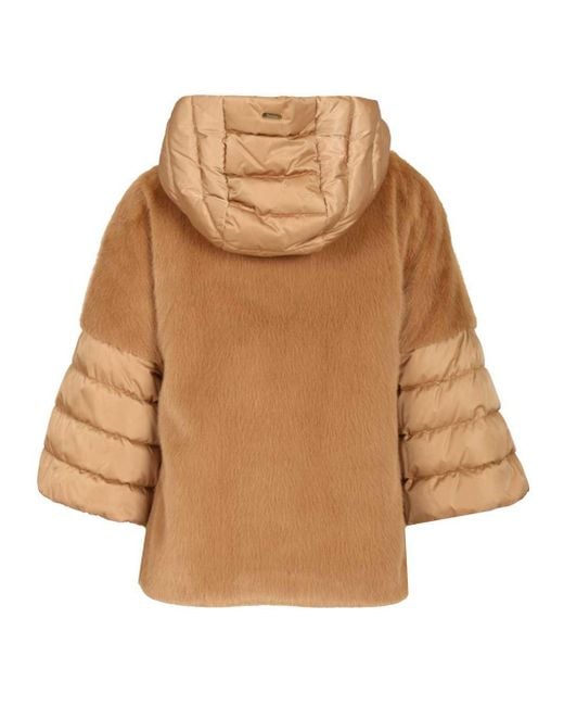 Herno Brown Satin Cape