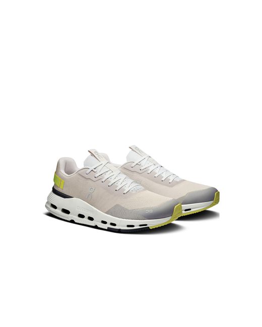On Shoes White Cloudnova Form 2 'Pearl/Limelight' Sneakers for men