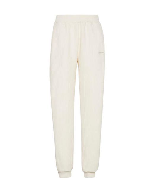 Calvin Klein White Calvin Qultd Joggers Ld54