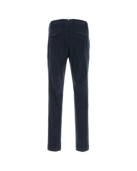 Pt Pantaloni Blue Casual Trousers With Belt Loops for men