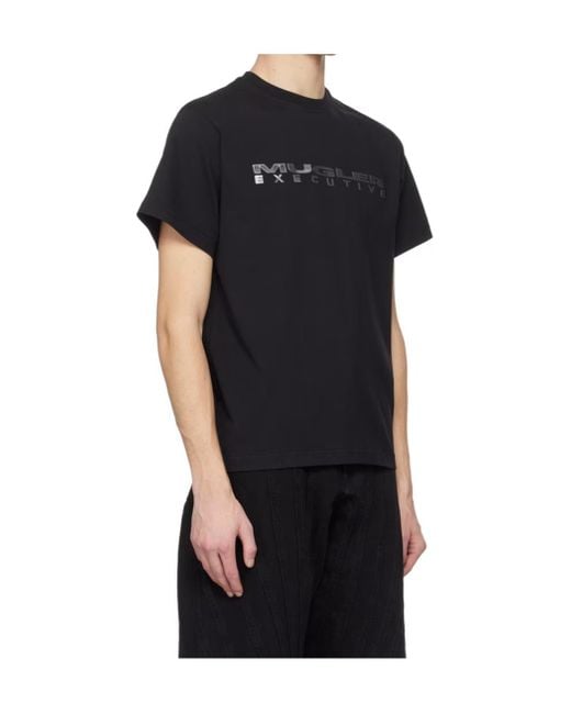 Mugler Black Emblem Patch T-Shirt for men