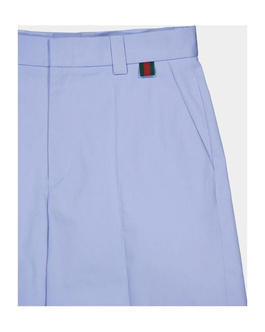 Gucci Blue Web-Loop Tailored Shorts for men