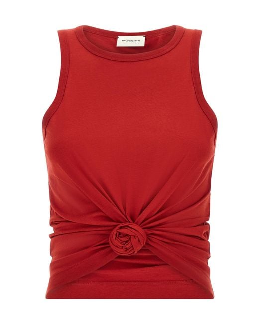 Magda Butrym Red Sleeveless Vest