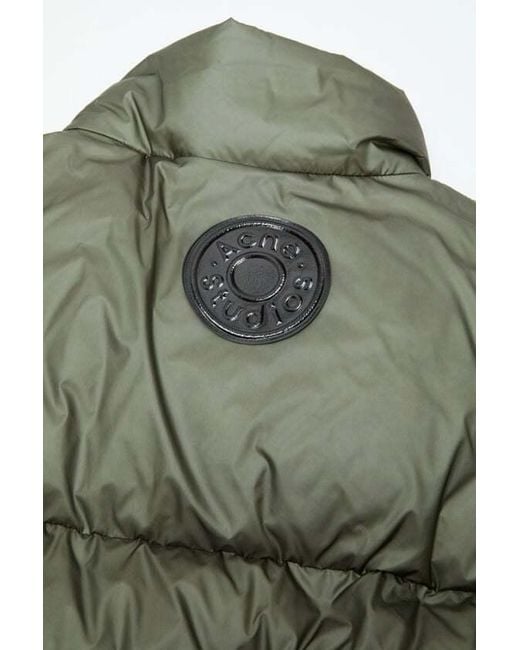 Acne Green Fitted-Waist Puffer Jacket