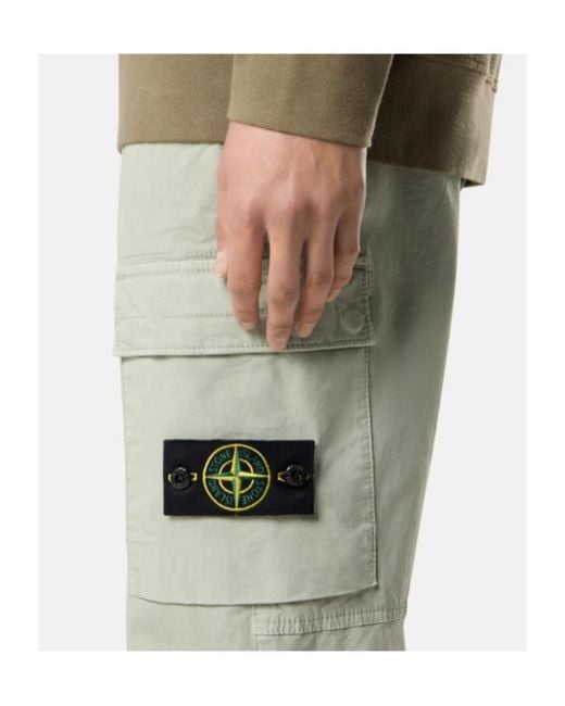 Stone Island Gray Tapered Cargo Trousers for men