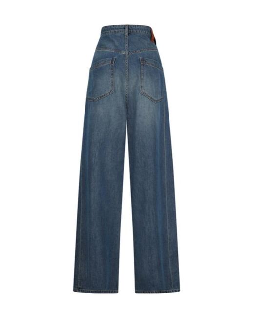 DARKPARK Blue Ines Foldover Denim Jeans