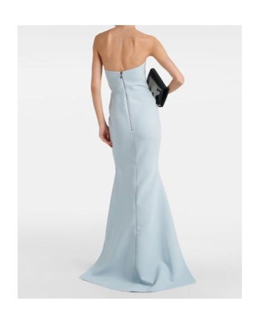 Maticevski Blue Notorious Crepe Corset Gown