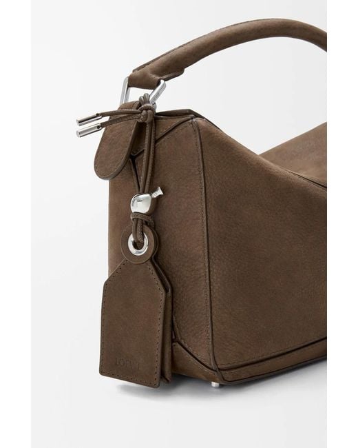 Loewe Brown Anagram Debossed Puzzle Small Bag