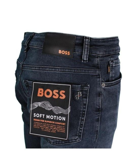 Boss Blue Belt-Loop Jeans for men