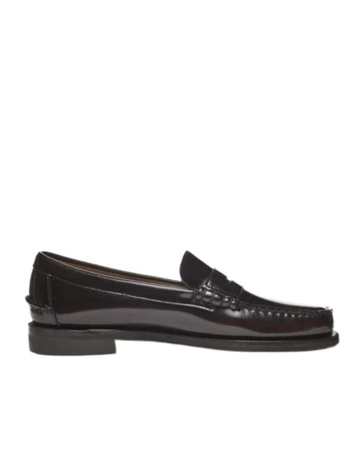 Sebago Black Round-Toe Loafers