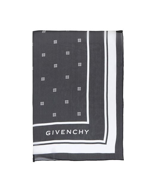 Givenchy Black Pattern Scarf