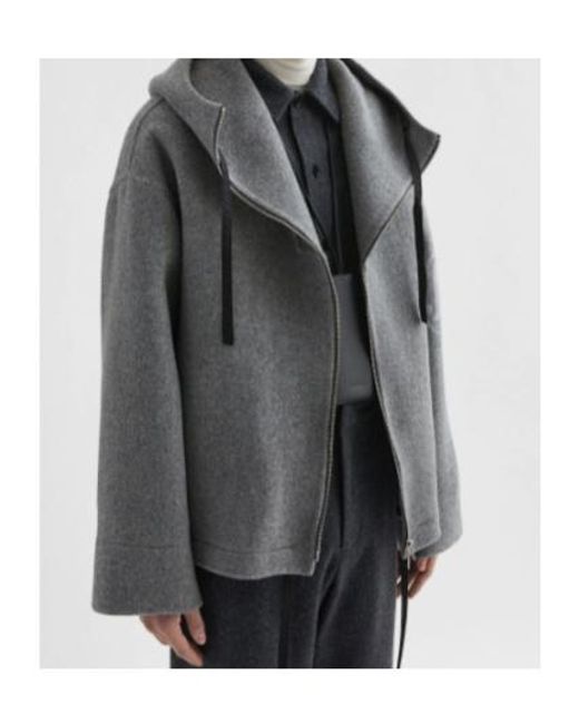 Jil Sander Gray Wool Felt-Finish Jacket for men