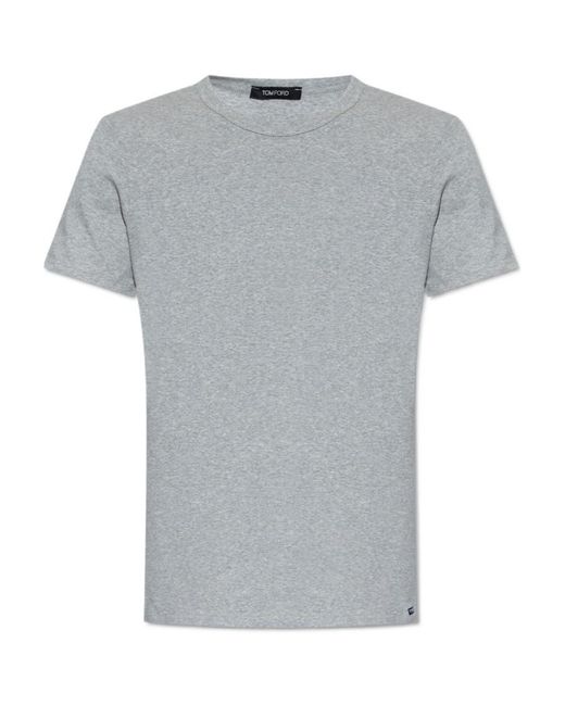 Tom Ford Gray Item O-Neck Short-Sleeved T-Shirt for men