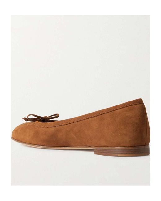 Manolo Blahnik Brown Bow Flats