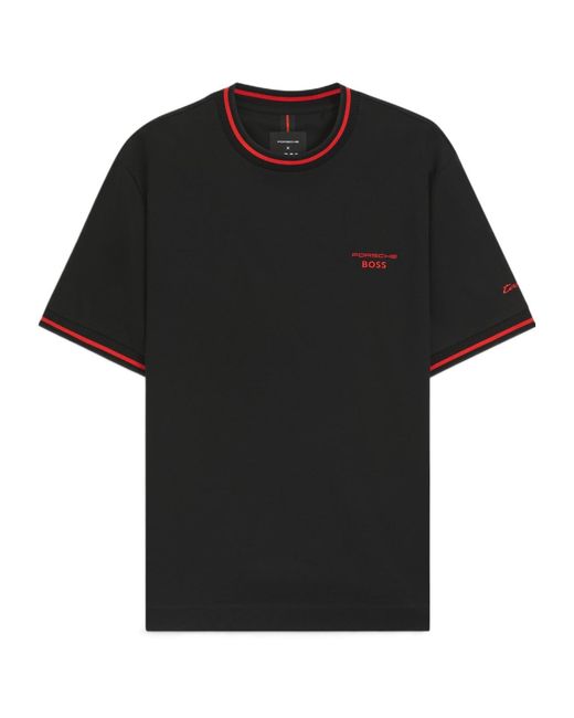 Boss Black X Porsche Contrast-Trim T-Shirt for men