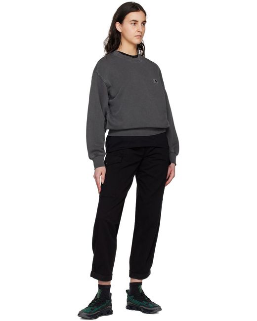 Carhartt Gray Wip Logo Patch Crewneck Sweatshirt