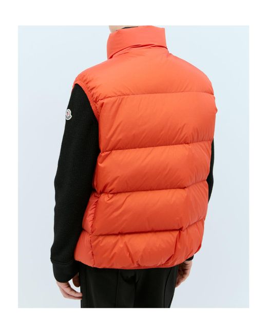 Moncler Orange Almaz Down Vest for men