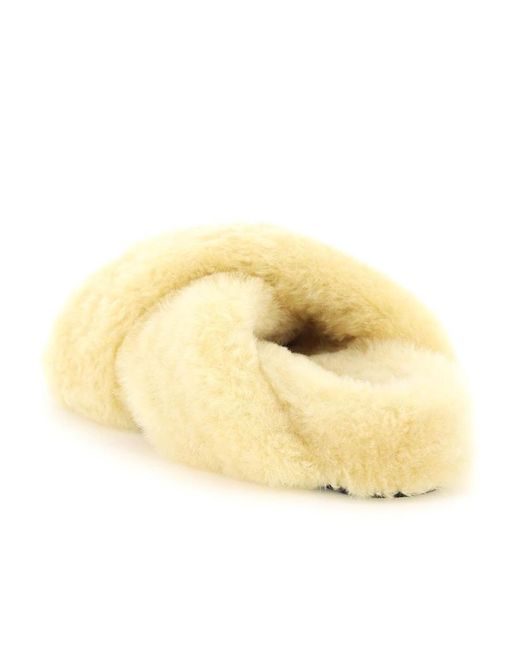 Jil Sander Yellow Plush Slippers