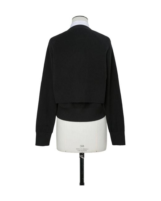 Sacai Black Layered Button-Up Cardigan