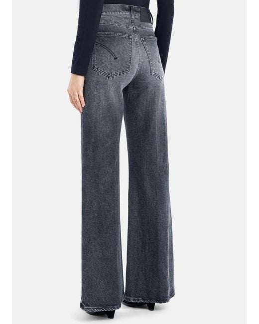 Dondup Blue Amber Wide-Leg Jeans