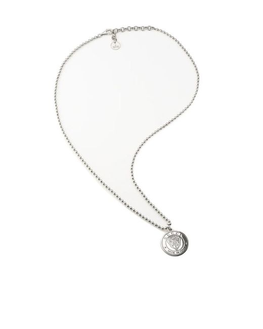Gucci White Crest Pendant Necklace for men