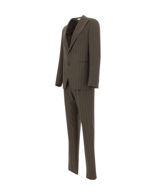 Tagliatore Gray Pinstriped Two-Piece Suit for men