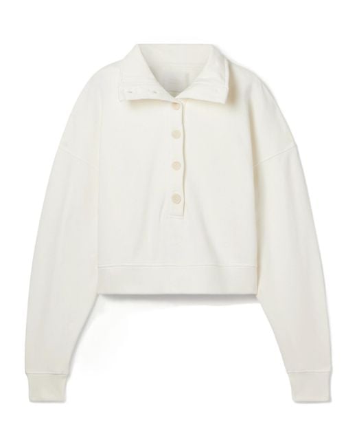 Citizens of Humanity White Button-Placket Polo Top