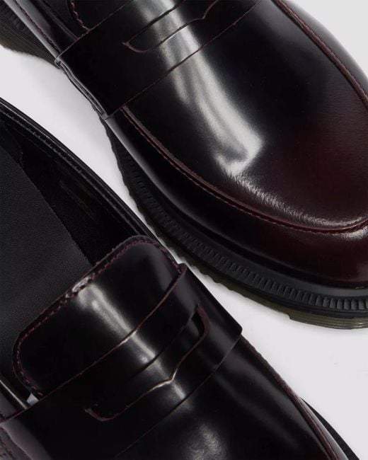 Dr. Martens Black Penny Slip On Loafers for men