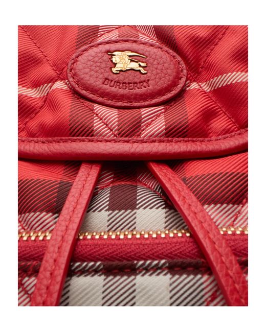 Burberry Red Mini Horseshoe Backpack