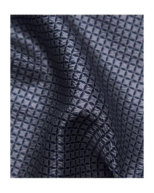 Brioni Blue Sky And Midnight Micro Motif Silk Pocket Square for men