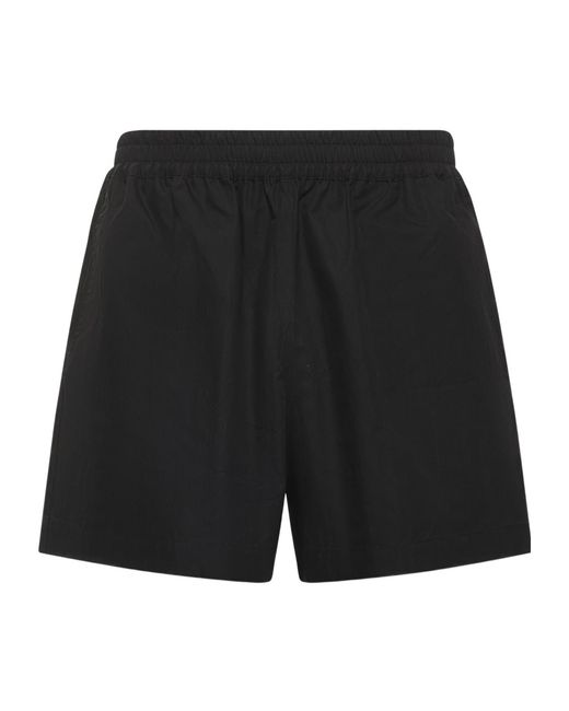 Studio Nicholson Black Elio Elasticated Waistband Shorts for men