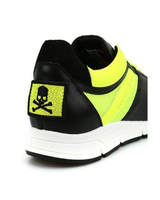 Philipp Plein Yellow Logo Details Casual Sports Shoes for men