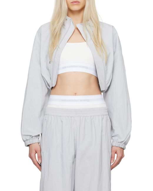 Alexander Wang Gray Bolero Track Jacket