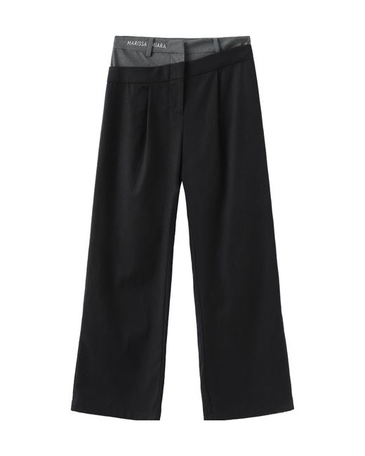 Marissa Chiara Black Patchwork Casual Pants