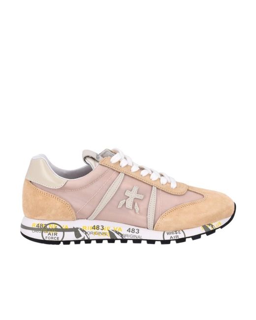 Premiata Pink Logo Sports Shoes
