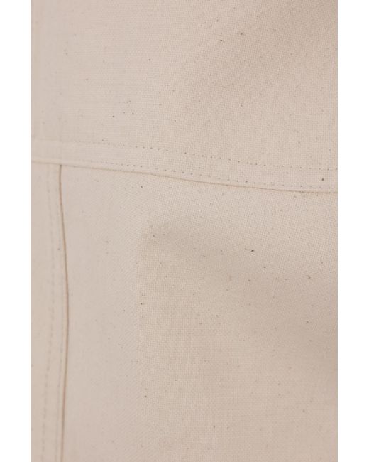 Plan C Natural Belted Canvas Trousers
