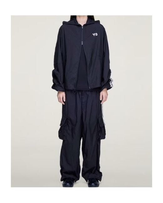 Y-3 Blue Wired 3-Stripe Track Jacket for men