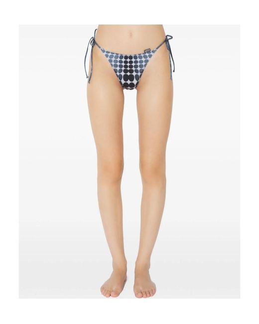 Jean Paul Gaultier Blue Vasarely Printed Bikini Set Beachwear