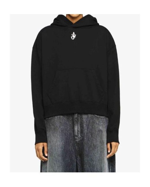 J.W. Anderson Black Jw Anderson Anchor Logo Cropped Hoodie
