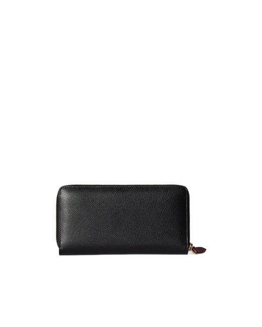 Gucci Black Gg Marmont Zip Around Wallet