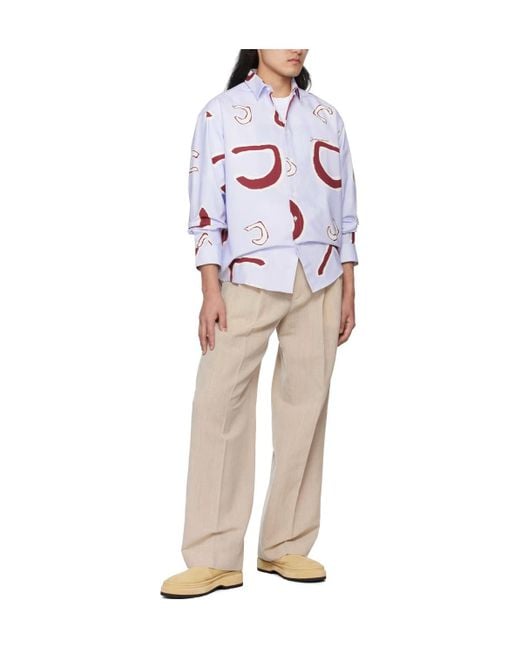 Jacquemus White La Chemise Simon Long-Sleeved Shirt for men