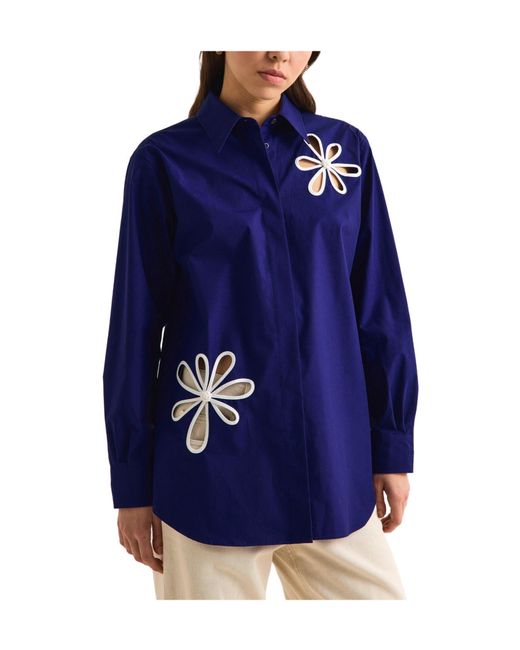 Fendi Blue Longline Shirt