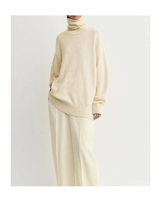 Totême Natural Longline Turtleneck Ecru