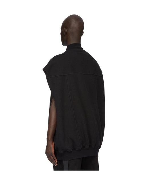Rick Owens Black Zip-Up Gilet for men