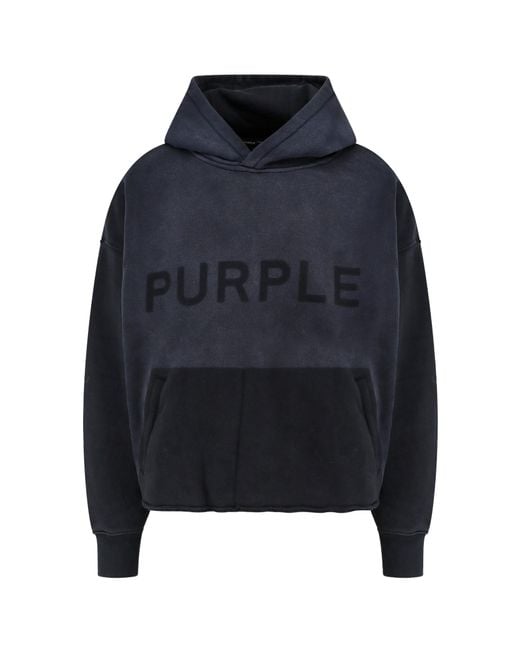 Purple Brand Blue Shadow Wordmark Hoodie for men